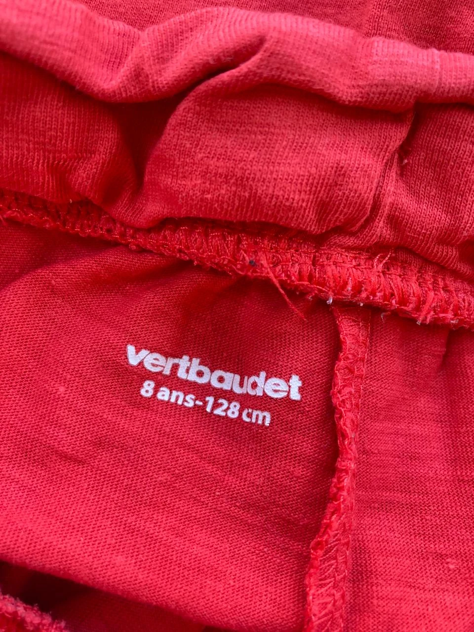 Red summer shorts Vertbaudet 8 years / 128 cm – photo 2